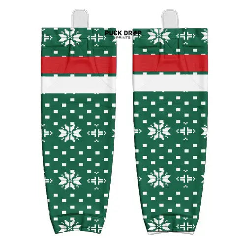 Christmas Sweater Custom Hockey Jersey (Green) Uni Kit