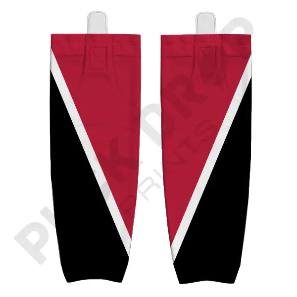 Red & Black Custom Hockey Jersey Uni Kit