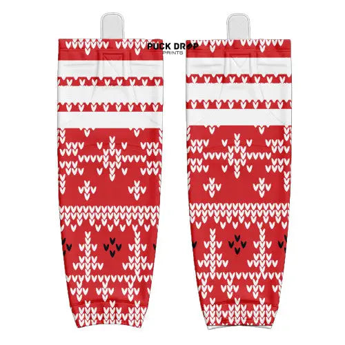 Christmas Sweater Custom Hockey Jersey (Red) Uni Kit