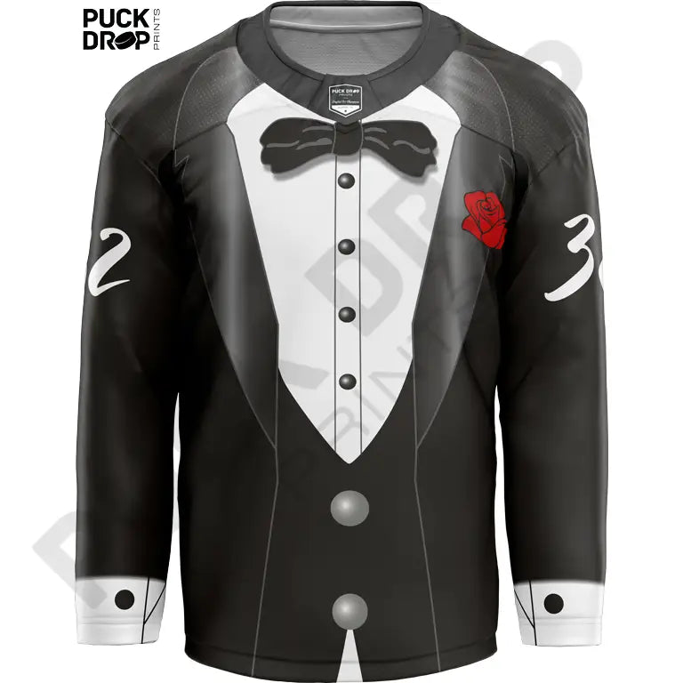 Tuxedo Custom Hockey Jersey Design – Puck Drop Prints