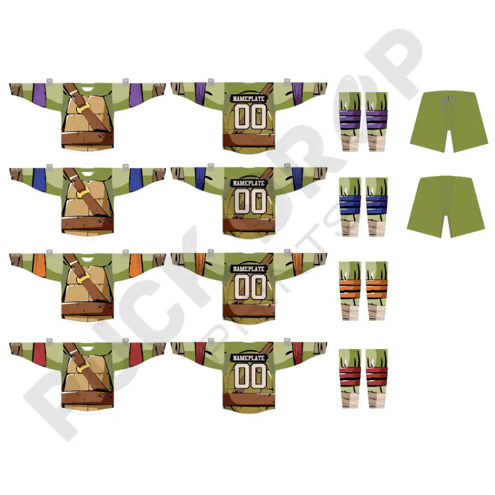 TMNT Ninja Turtle hockey jerseys