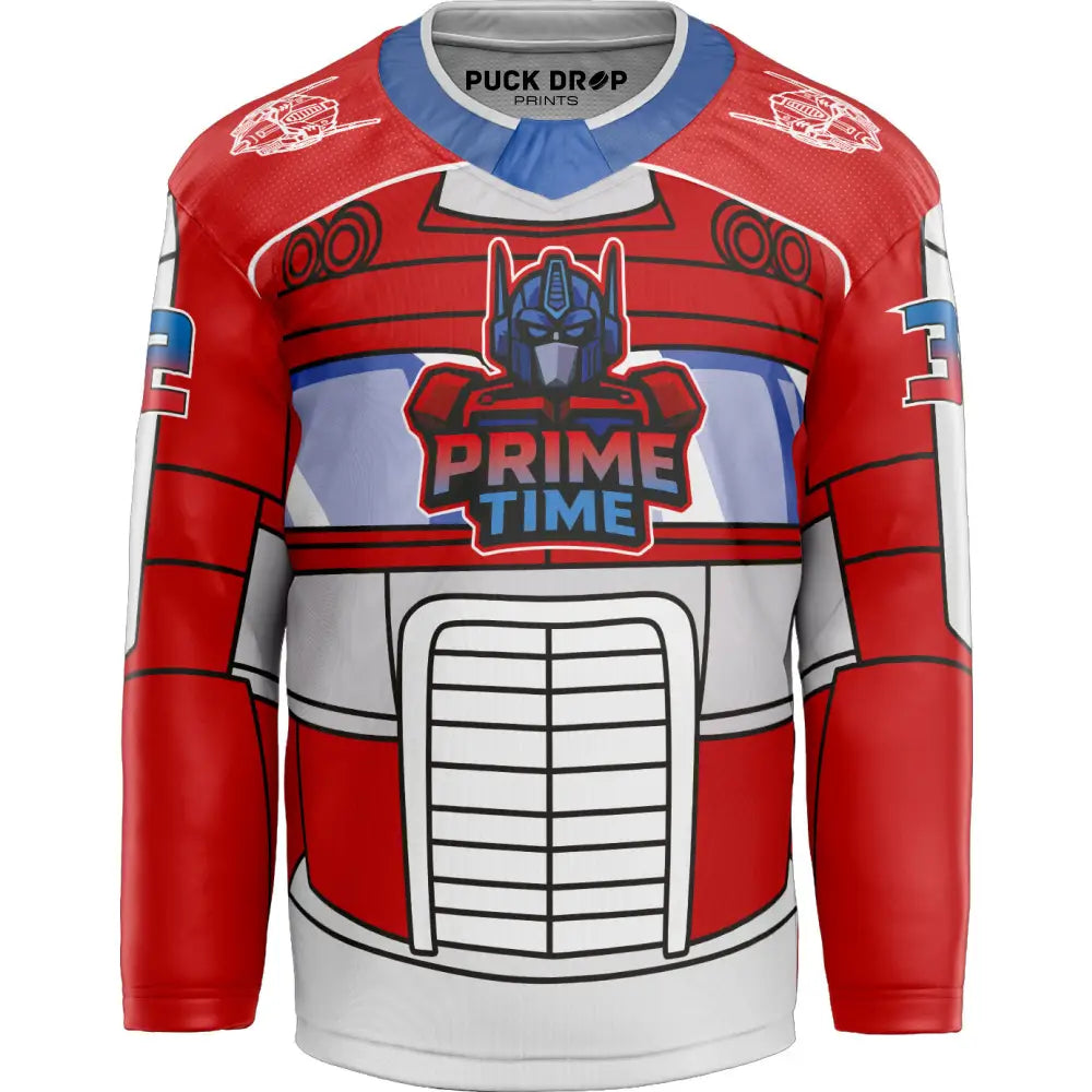 ’Prime Time’ Optimus Prime Transformers Custom Hockey Jersey Uni Kit