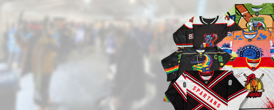 Puck Drop Prints custom hockey jerseys for company teams and corporate events