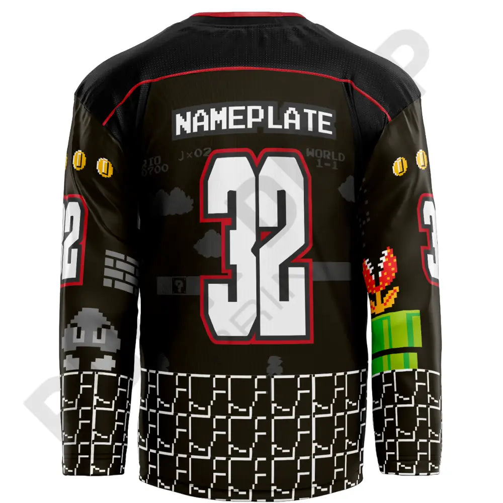 Mario Bros Hockey Jersey Design Uni Kit