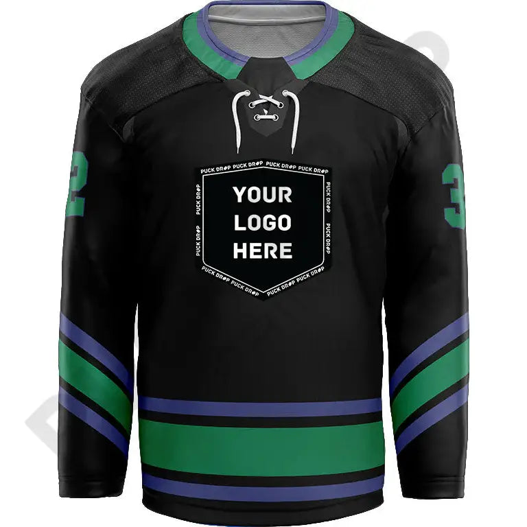 Drop Plog Dark Whalers Custom Hockey Jersey Design – Puck Drop Prints
