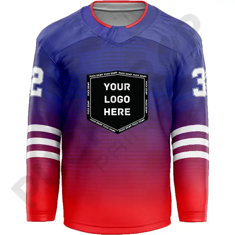 Drop Puck Design Gameday Gradient Custom Hockey Jersey Design – Puck Drop Prints