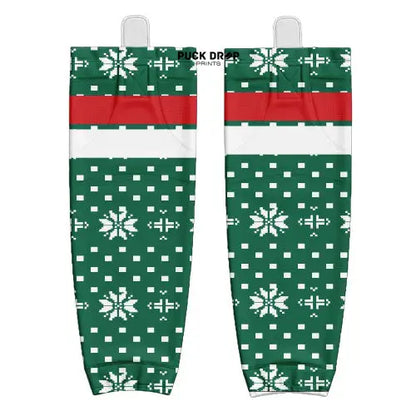 Christmas Sweater Custom Hockey Jersey (Green) Uni Kit