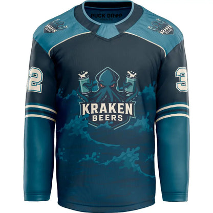 Kraken Beers Custom Hockey Jersey Uni Kit