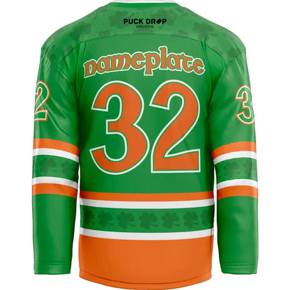 ’Lucky Pucks’ St Patty’s Irish Custom Hockey Jersey Uni Kit