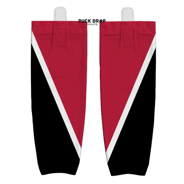 Red & Black Custom Hockey Jersey Uni Kit
