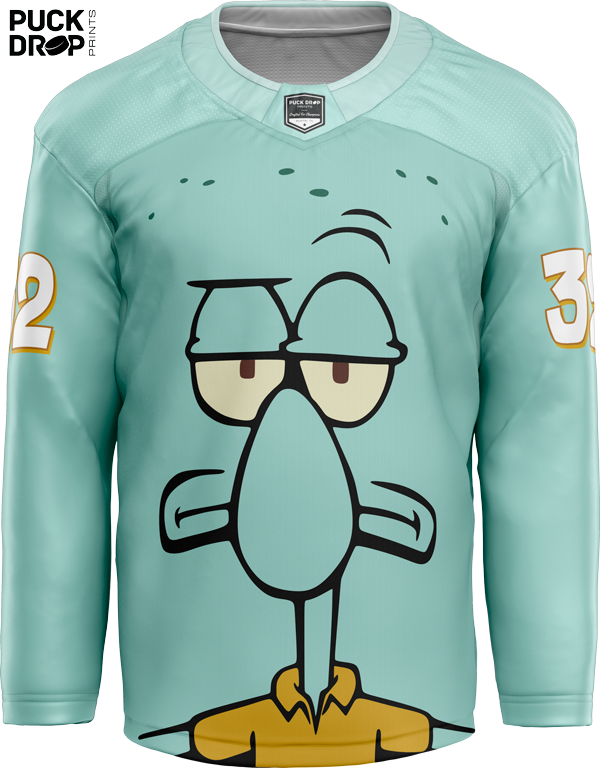 Squidward Custom Hockey Jersey