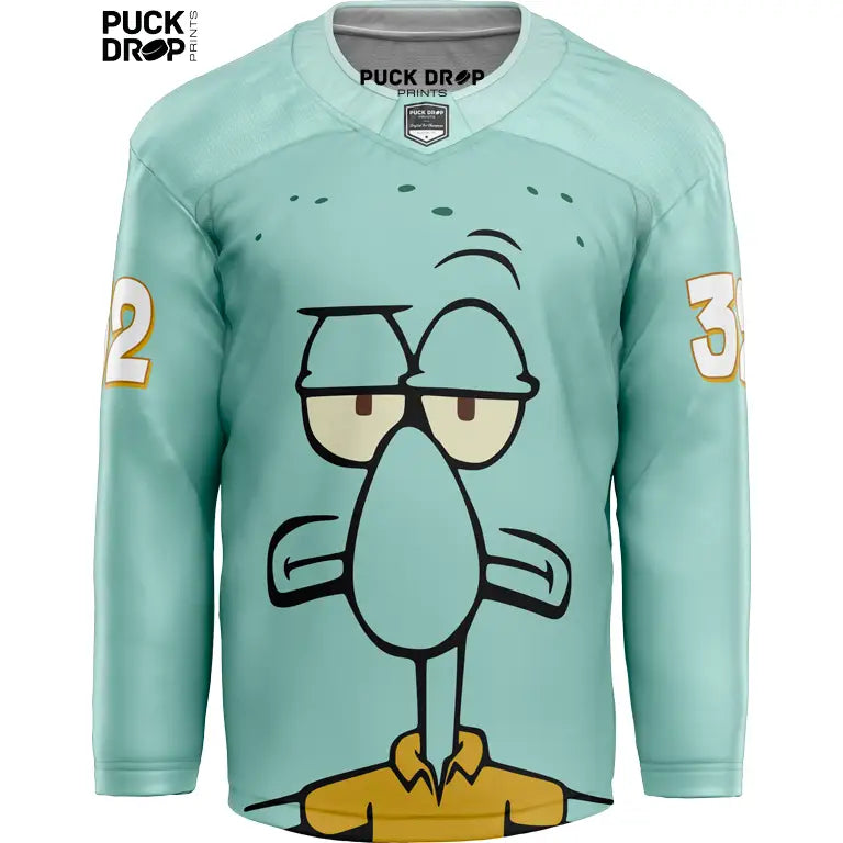 Squidward Custom Hockey Jersey Uni Kit