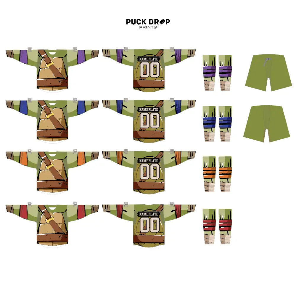 TMNT Ninja Turtle hockey jerseys
