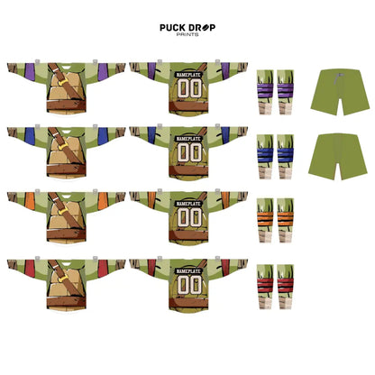 TMNT Ninja Turtle hockey jerseys
